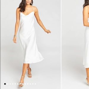 Show Me Your MuMu Verona Cowl Dress - Ivory Luxe Satin